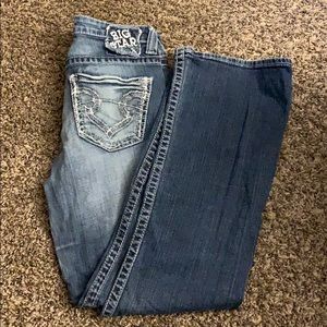 Buckle bootcut jeans